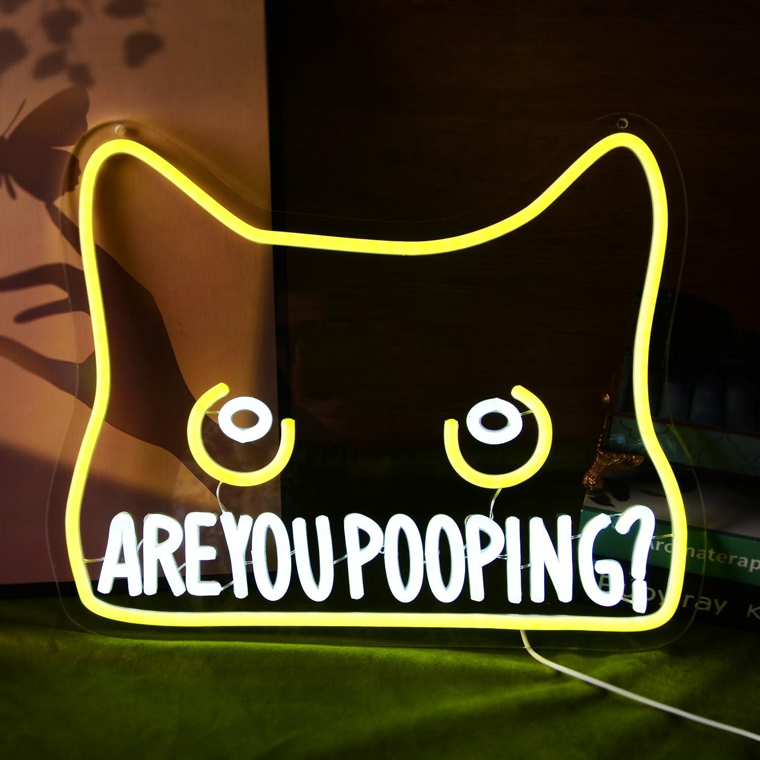 Are You Pooping Cat Neon Sign  - Neon Sign Party review and price