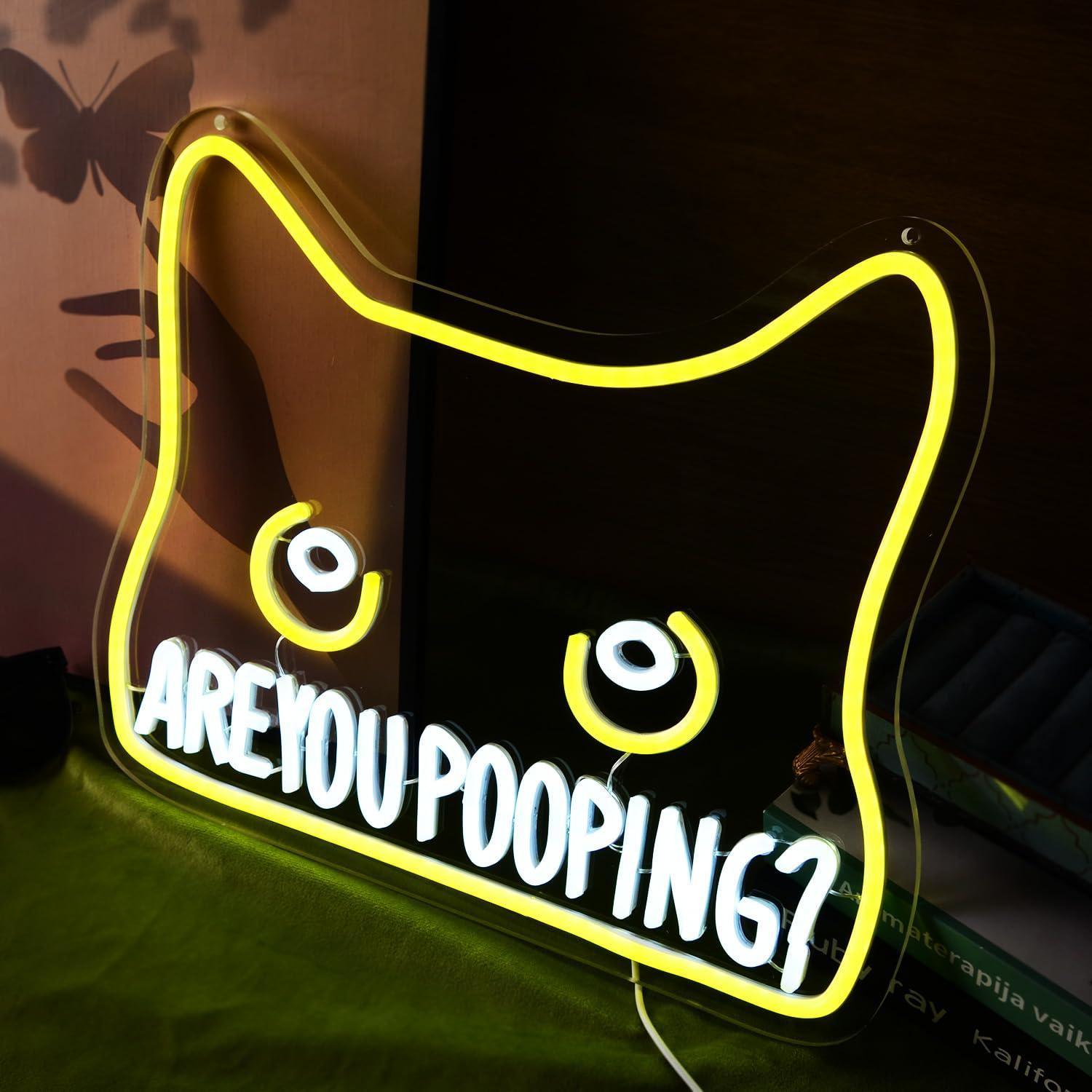Are You Pooping Cat Neon Sign  - Neon Sign Party review and price