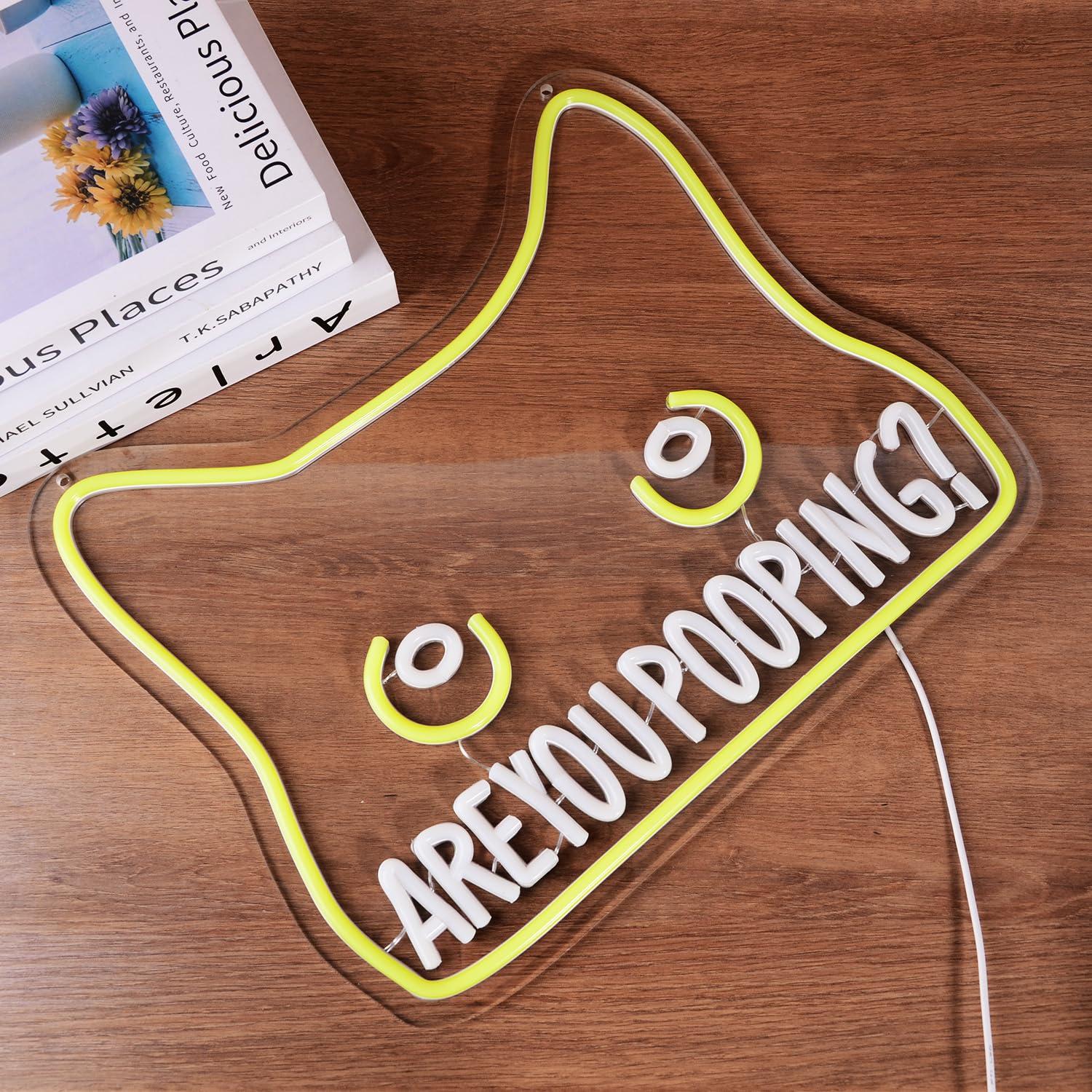 Are You Pooping Cat Neon Sign  - Neon Sign Party review and price
