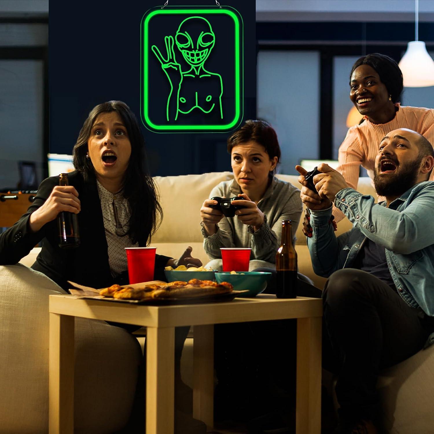 Alien Neon Sign USB Dimmable L - Neon Sign Party review and price