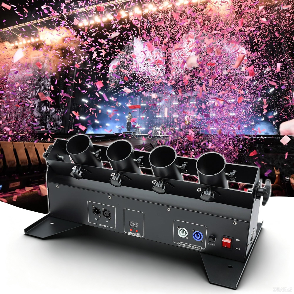150W 4 Head Electric Confetti  - Confetti Cannon Tube review and price