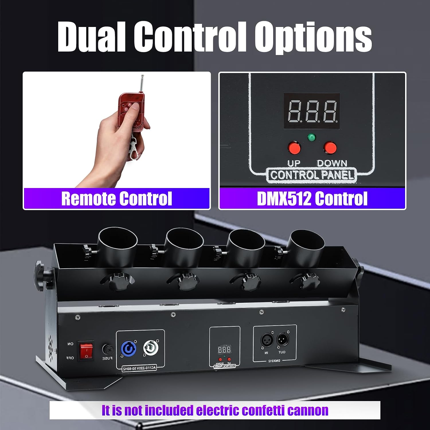 150W 4 Head Electric Confetti  - Confetti Cannon Tube review and price