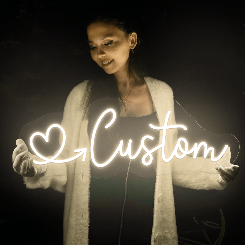 Custom Neon Sign with Text&Hea - Neon Sign Party review and price