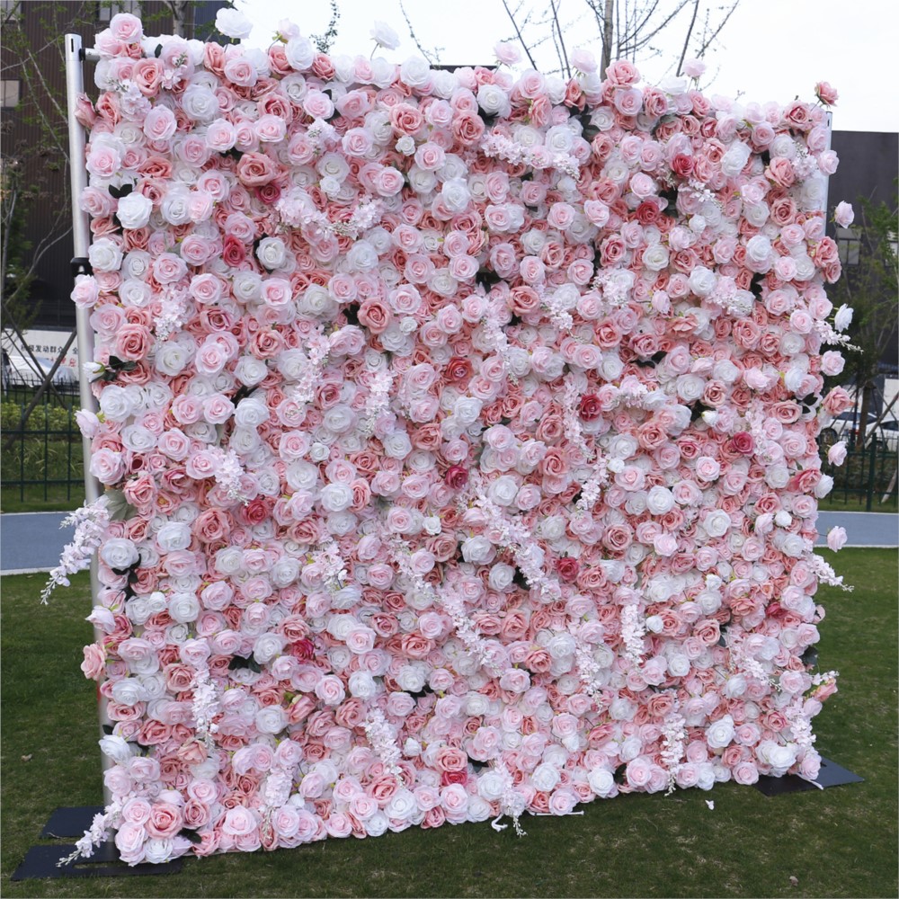 Uflower 5D Pink White Rose Clo - Flower Wall Panel review and price