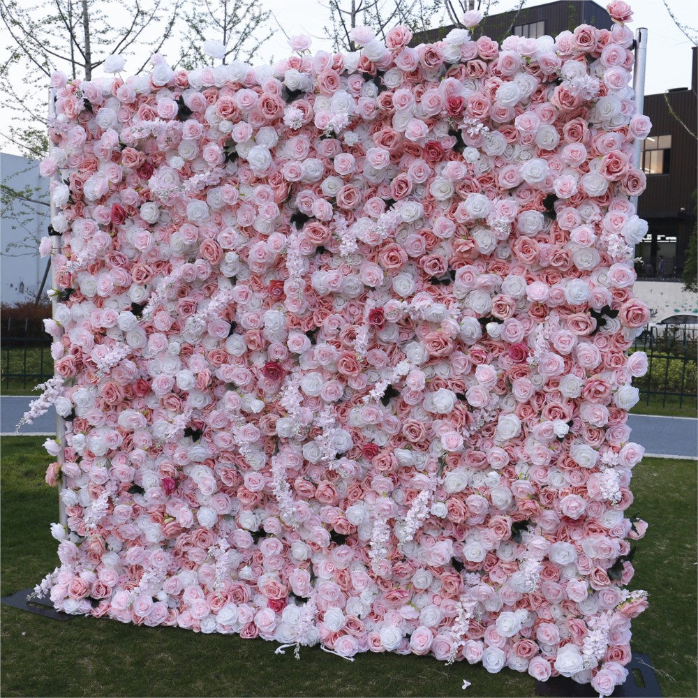 Uflower 5D Pink White Rose Clo - Flower Wall Panel review and price