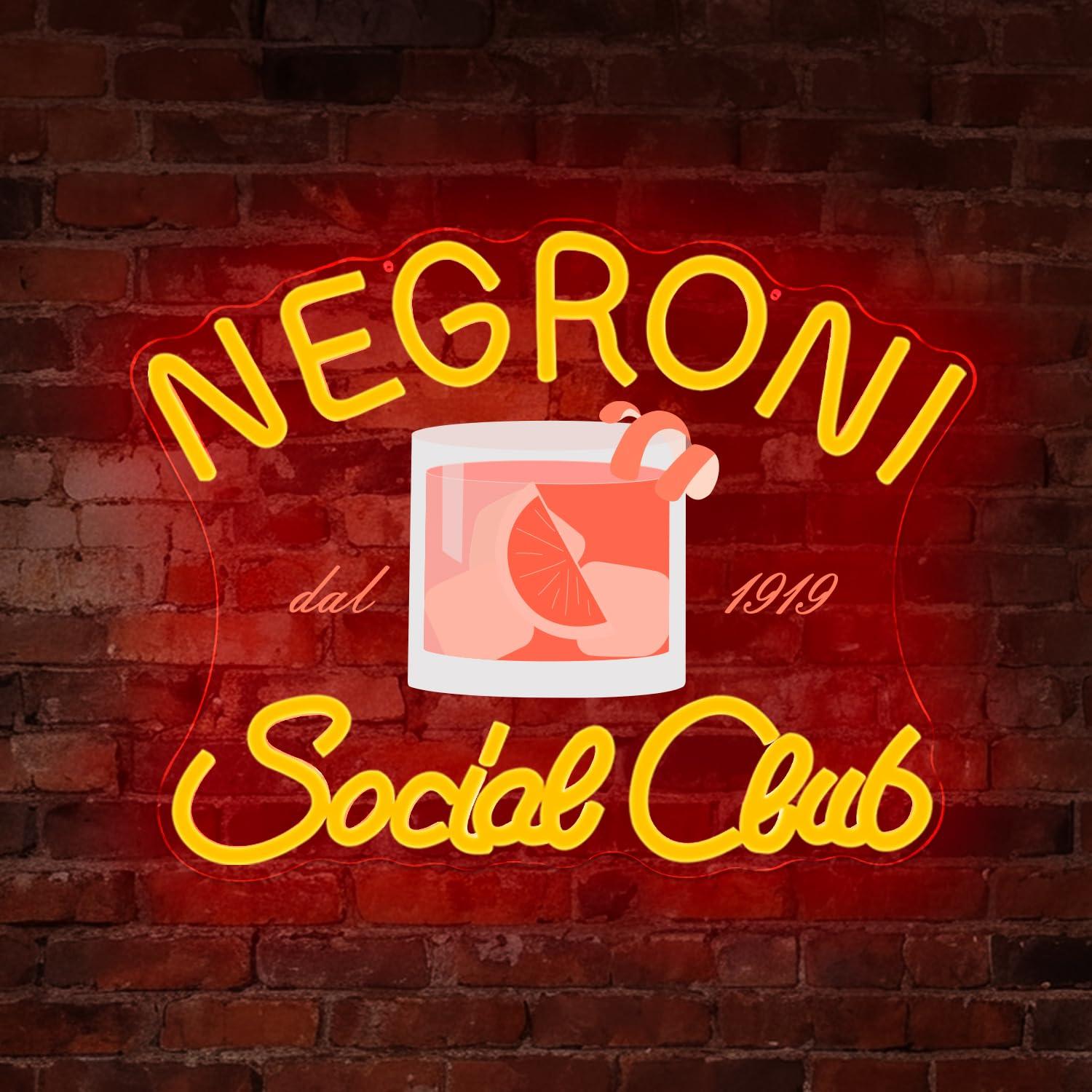 Negroni Social Club Neon Sign  - Neon Sign Party review and price