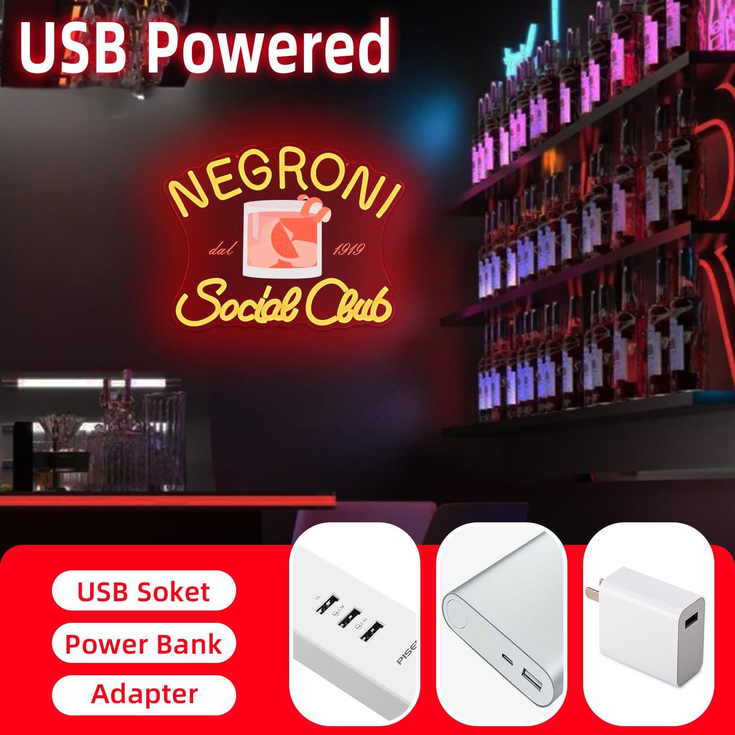 Negroni Social Club Neon Sign  - Neon Sign Party review and price