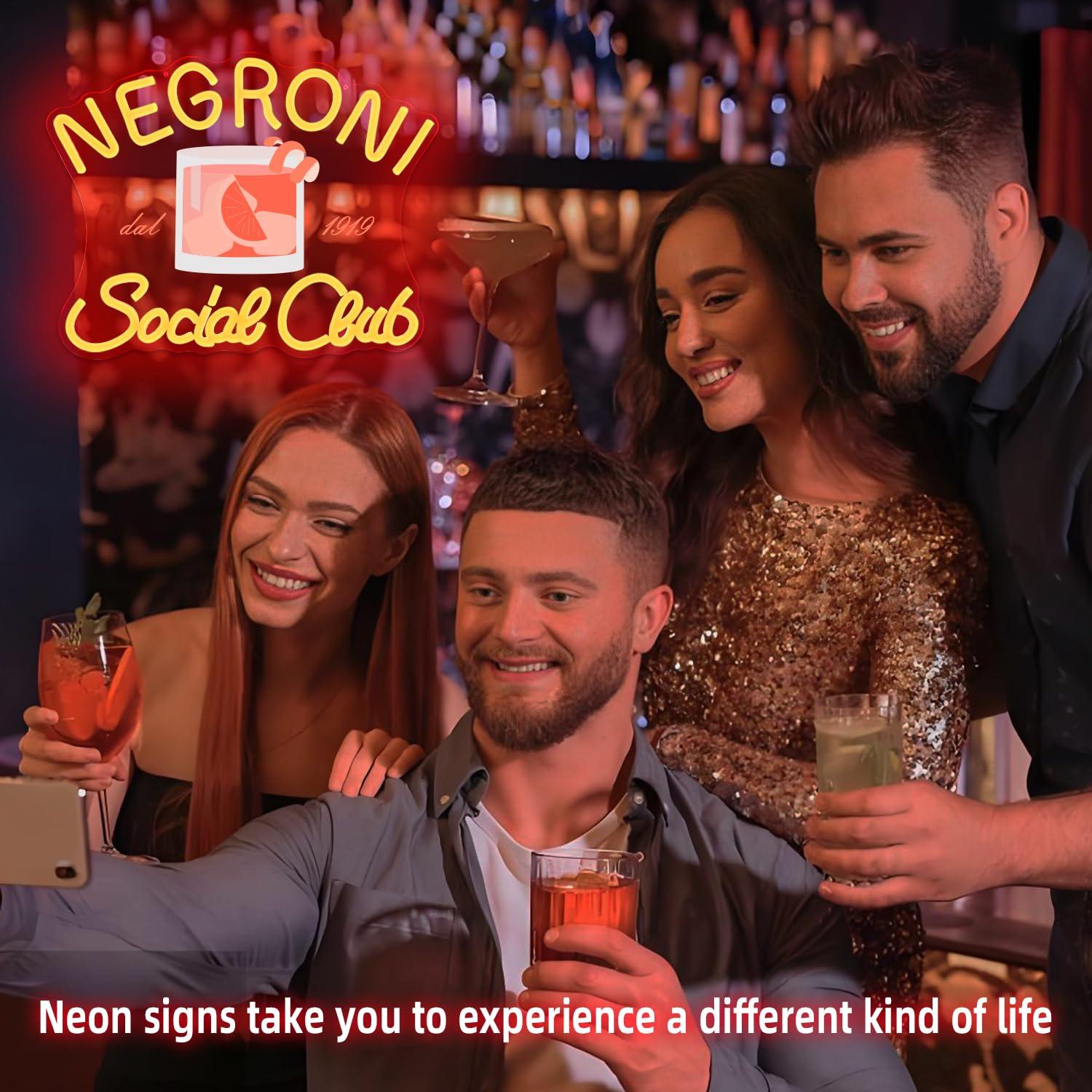 Negroni Social Club Neon Sign  - Neon Sign Party review and price