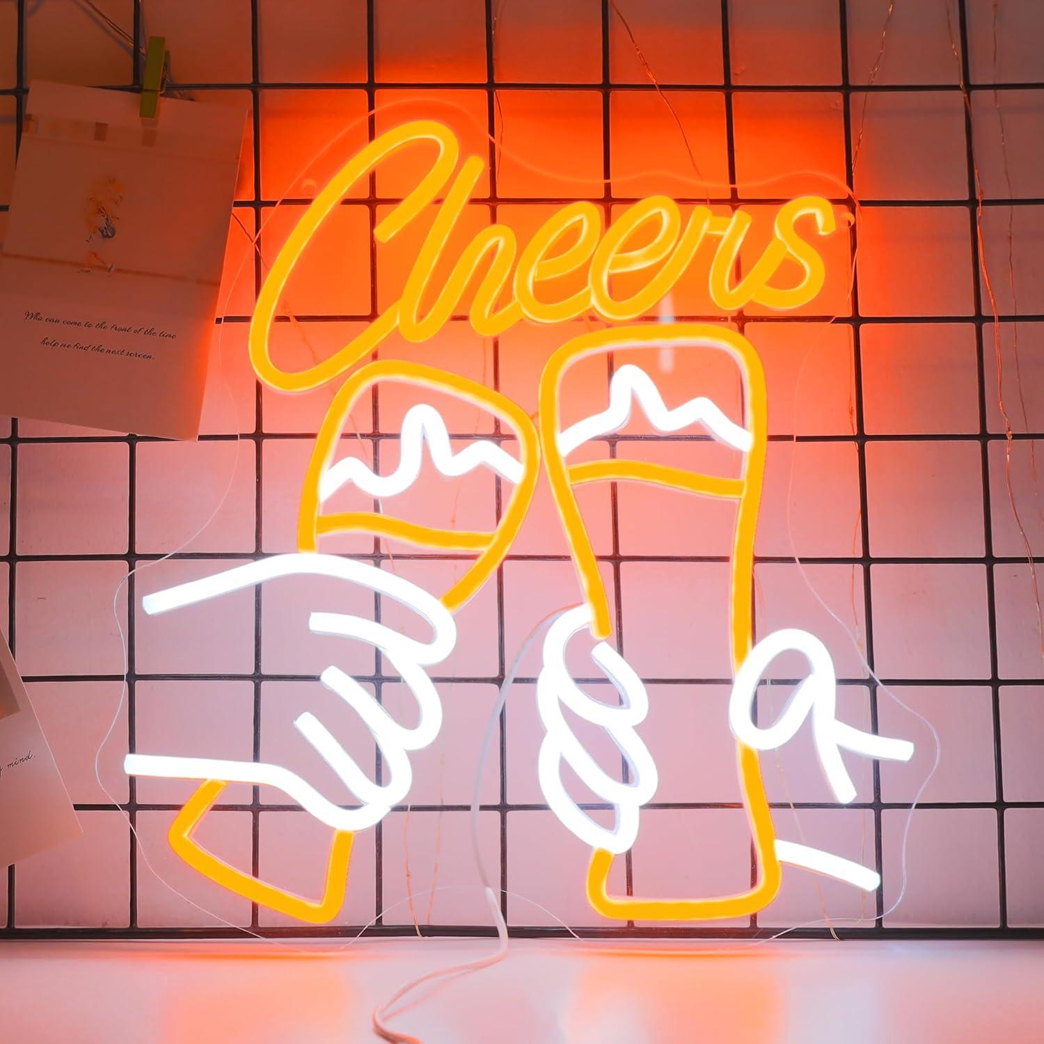 Cheers Cocktail Neon Sign USB  - Neon Sign Party review and price